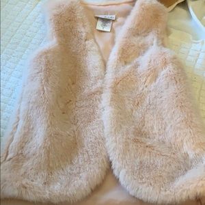 Super soft fuzzy vest - pink sz M